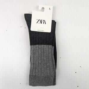 Zara Men's Gray & Charcoal Crew Socks - Shoe Size Large 10-13